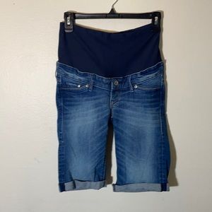 &Denim Women’s Maternity Mid Rib Jean Shorts- Size 4
